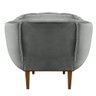 Kit 2 Poltronas Decorativa Marcela Veludo Cinza - 4