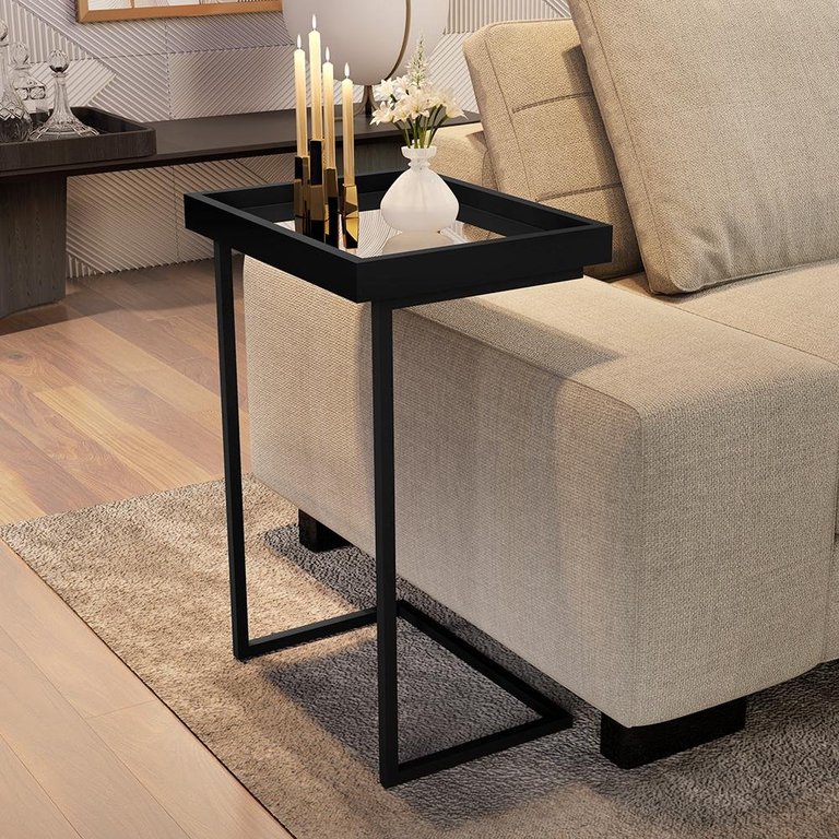 Mesa de Apoio Reggio Preto Pe Preto Mesa de Apoio Reggio Preto Pe Preto