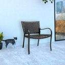 Ver imagem 2 de Kit 6 Cadeiras Alumínio Trama Colmeia Área Externa Tabaco