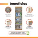 Ver imagem 4 de Armário Multiuso para Lavanderia 2 Portas 4 Prateleiras Madrid