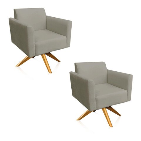 Kit 02 Poltronas Marisa Marrom Rato