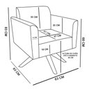 Ver imagem 5 de Kit 02 Poltronas Marisa Marrom Rato