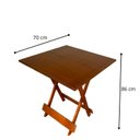 Ver imagem 3 de Conjunto Mesa Dobrável Área Externa 70x70cm com 4 Cadeiras Madeira Maciça Mel Marrom