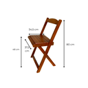 Ver imagem 4 de Conjunto Mesa Dobrável Área Externa 70x70cm com 4 Cadeiras Madeira Maciça Mel