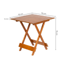Ver imagem 3 de Conjunto Mesa Dobrável Área Externa 70x70cm com 4 Cadeiras Madeira Maciça Mel Marrom