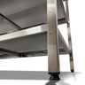 Mesa de Aço Inox Industrial 180x60x90 Cm com 2 Prateleiras Plano Liso Nortinox - 6