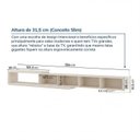 Ver imagem 6 de Rack Extensível Ripado com Painel TV 86 Polegadas 280x250cm Aruá CabeCasa MadeiraOriginals Off White
