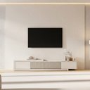 Ver imagem 2 de Rack Extensível Ripado com Painel TV 86 Polegadas Planejado 280x250cm Aruá CabeCasa MadeiraOriginals Off White