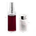 Ver imagem 7 de Galheteiro de Vidro Spray Base Inox Kit Saleiro Vinagre Azeite Galheta Vinagreiro Azeiteiro