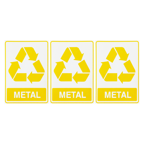 Combo 10 Adesivos de Sinalização Lixo Metal 15x20 Acesso - S-240 F9e