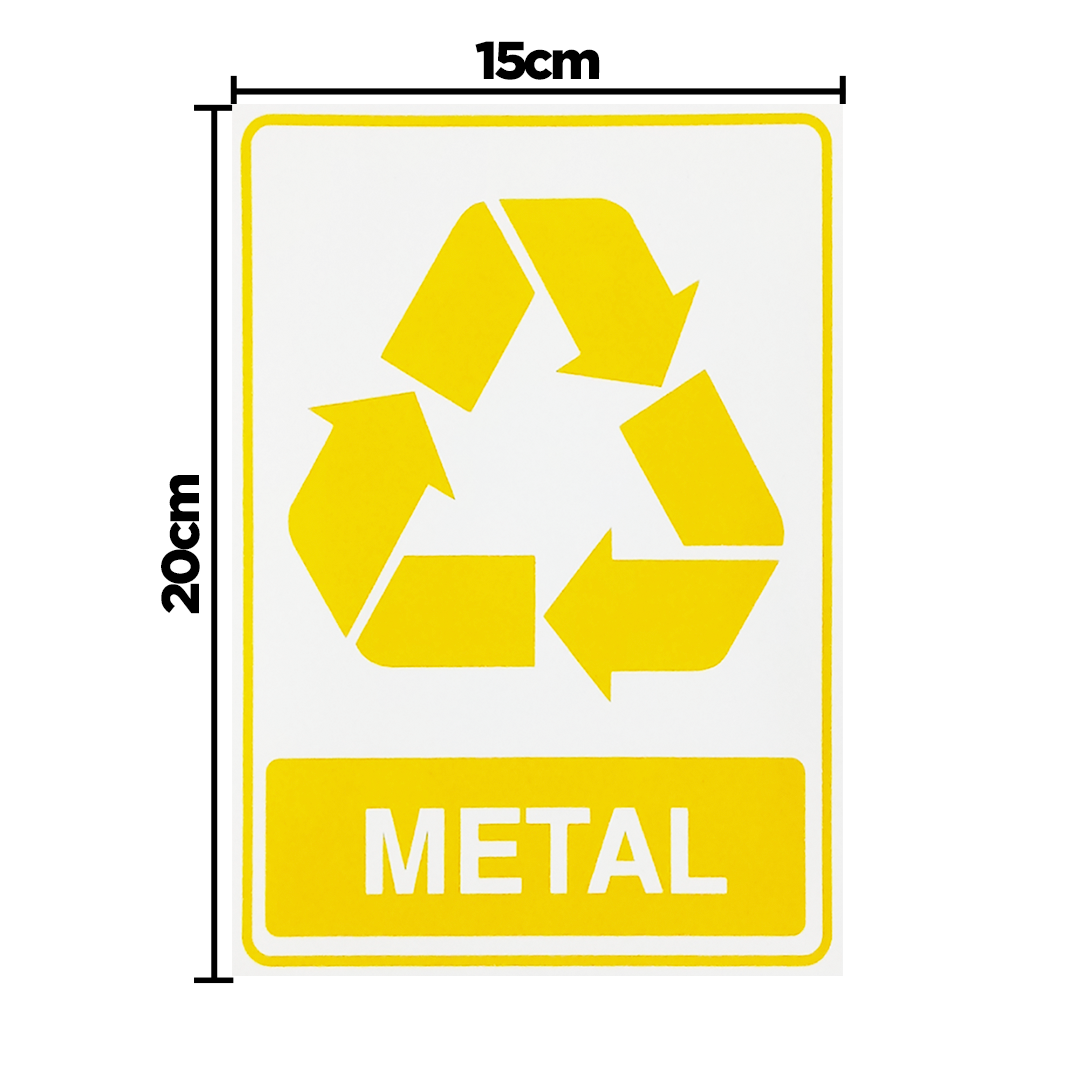 Combo 10 Adesivos De Sinalização Lixo Metal 15x20 Acesso - S-240 F9e - 2