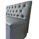 Ver imagem 2 de Poltrona Booth 1,10cm Preto Capitone Costurado com Recuo