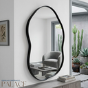 Ver imagem 4 de Espelho Decorativo Palace 70x50cm Orgânico Couro Ecológico Sala Banheiro Moderno Parede:Preto