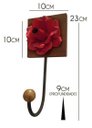 Ver imagem 2 de Cabide de Ferro Artesanal com Flores Rusticas para Parede com Ganchos Libertas Rosas Artesanato Cabi