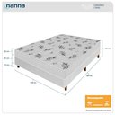 Ver imagem 3 de Cama Box Branca + Colchão Casal Castelar Branco Espuma D33 Bordado 138x188x57cm
