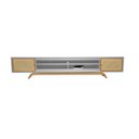 Ver imagem 2 de Rack Sala Tv até 75 Polegadas Ricco 273 Cm Laca Portas Palhinha Off White