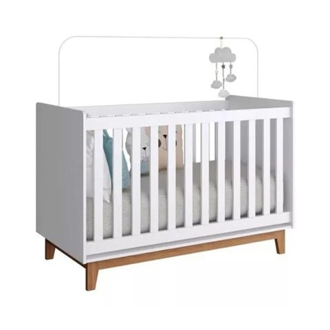 Suporte Haste Mosquiteiro para Berços Bebe 130cm Anti Insetos Cor Branco