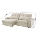 Ver imagem 5 de Sofá Lua Linho 02 Módulos 100 Cm B25cm Meu Sofá Online A302 Linho Branco