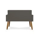 Ver imagem 4 de Kit Sofá Namoradeira + 2 Poltrona Decorativa Tecido Courino Cor:Courino Cinza