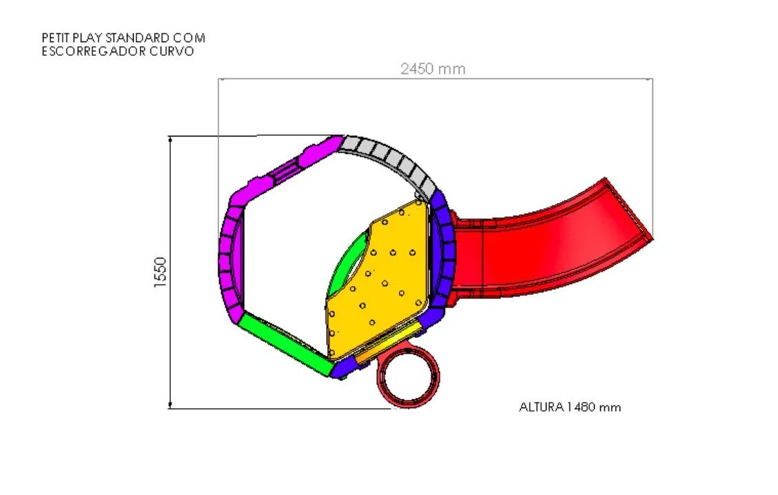Playground Petit Play Standard Escorregador Infantil Freso - 2