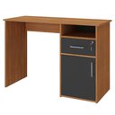 Ver imagem 1 de Mesa Escrivaninha Escritorio 1 Gaveta 1 Nicho 1 Porta 110 cm Freijo Preto Artany