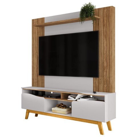 Home Estante Rack Atalaia para Tv até 75 Polegadas Cinamomo/off White
