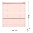 Ver imagem 3 de Cômoda Doce Sonho com Trocador 2523 Rosa Acetinado - Qmovi
