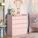 Ver imagem 4 de Cômoda Doce Sonho com Trocador 2523 Rosa Acetinado - Qmovi