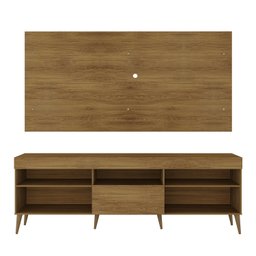 Rack com Painel para TV até 55 Polegadas 1 Porta 5 Nichos Retrô Espresso Móveis - 6