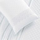 Ver imagem 3 de Kit Cobre Leito Colcha Nobre Casal Queen 3 Peças Micropercal 200 Fios Matelado - Branco Neve