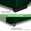 Ver imagem 7 de Sofa Retratil Reclinavel 2 Lugares 2,20 Vitória Veludo Verde Lansofbr
