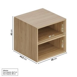 Módulo 45x40 2 Gavetas Frame CabeCasa MadeiraMadeira - 4