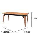 Ver imagem 3 de Mesa de Jantar Vitória Retangular 1,60m Cinamomo