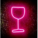 Ver imagem 1 de Luminária Parede Taça Rosa Neon Led