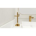 Ver imagem 3 de Toalheiro Vertical de Bancada Porta Toalha 33cm de Altura Aço Inox Dourado Brilhante Stainless