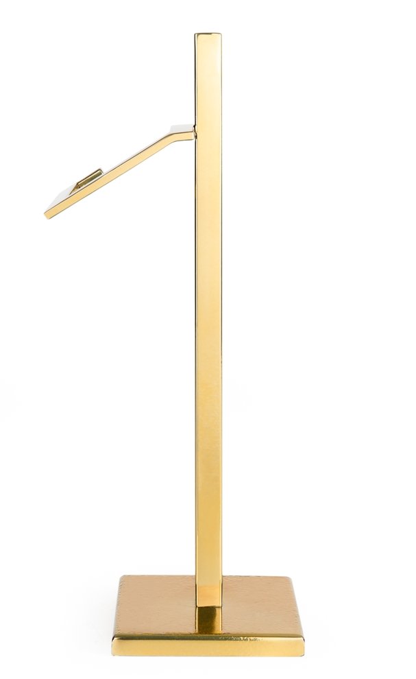 Toalheiro Vertical de Bancada Porta Toalha 33cm de Altura Aço Inox Dourado Brilhante Stainless - 7