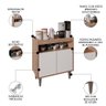 Balcão Aparador Buffet Cantinho do Café 71cm Lice M24 Freijó/branco - Mpozenato - 3
