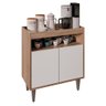 Balcão Aparador Buffet Cantinho do Café 71cm Lice M24 Freijó/branco - Mpozenato - 1