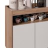 Balcão Aparador Buffet Cantinho do Café 71cm Lice M24 Freijó/branco - Mpozenato - 6
