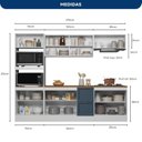 Ver imagem 3 de Cozinha Completa Modulada Americana com Vidro Reflecta 5 Peças Yescasa
