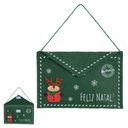 Ver imagem 1 de Envelope Feliz Natal de Rena 13x20cm Verde Florarte Flor Arte