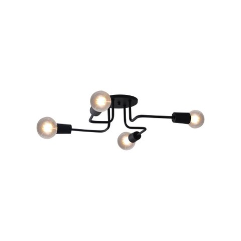 LUMINÁRIA PLAFON VOGUE 4 LAMP E27 PRETO  - 3212 PT