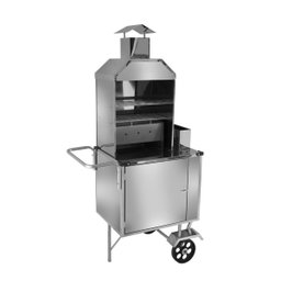 Carrinho de Churrasco em Inox com Rodas Maciças Cefaz - 1