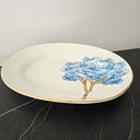 Ver imagem 7 de Travessa Funda Oval Grande Filete Ouro Ype Azul - 60693579
