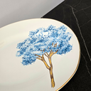 Ver imagem 6 de Travessa Funda Oval Grande Filete Ouro Ype Azul - 60693579