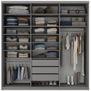 Ver imagem 3 de Closet Casal 1 Porta de Correr com Espelho 3 Gavetas 208cm Mdf Sonni R02 Urbe - Lyam Decor