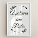 Ver imagem 2 de Quadro a Palavra Tem Poder 24x18cm - com Vidro:moldura Preta