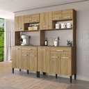Ver imagem 1 de Armário de Cozinha Arizona Concept 12 Portas 2 Gavetas MDF-MDP 184cm Móveis Carraro