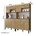 Ver imagem 5 de Armário de Cozinha Arizona Concept 12 Portas 2 Gavetas MDF-MDP 184cm Móveis Carraro