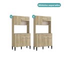 Ver imagem 4 de Armário de Cozinha Arizona Concept 12 Portas 2 Gavetas MDF-MDP 184cm Móveis Carraro